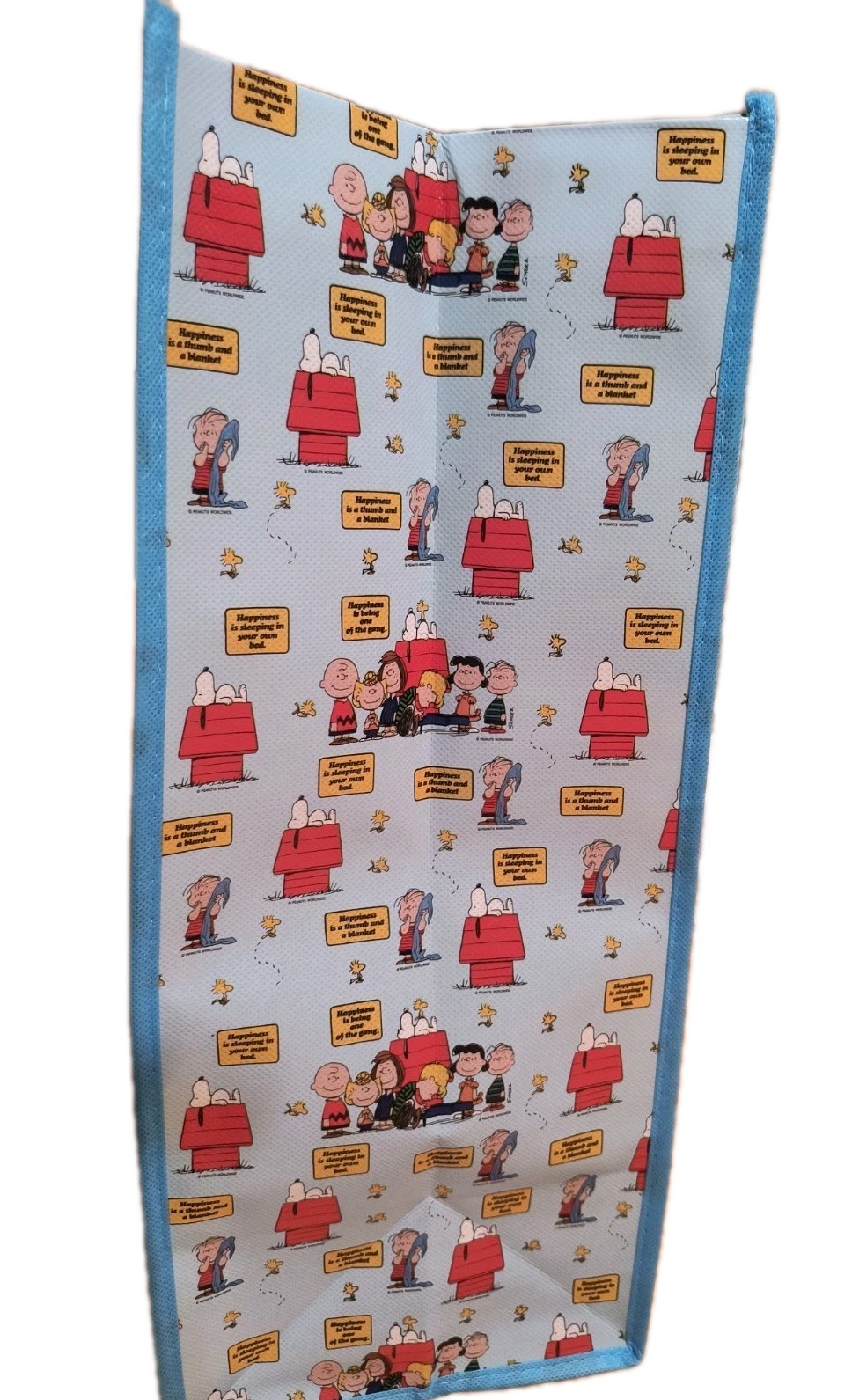 Peanuts Charlie Brown & Gang Reusable Blue Jumbo Shopping Gift Bag with Handle🆕