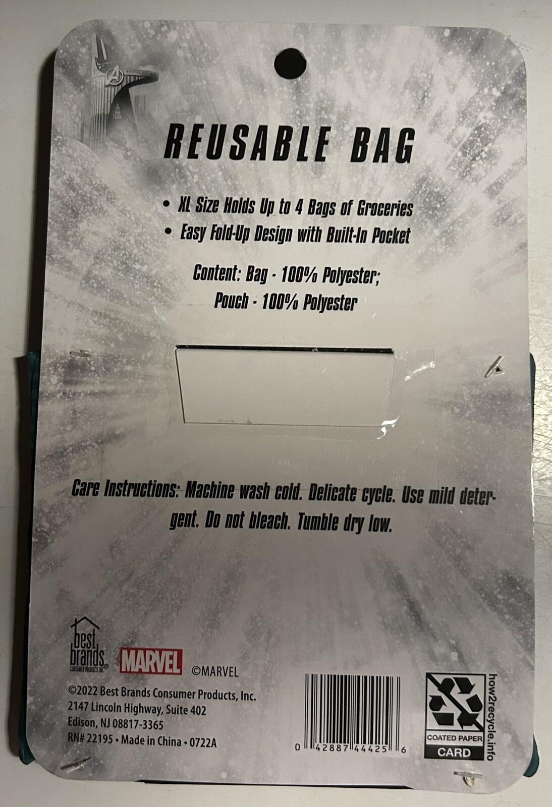 New Marvel Black Panther Wakanda Forever Reusable Grocery Bag Tote