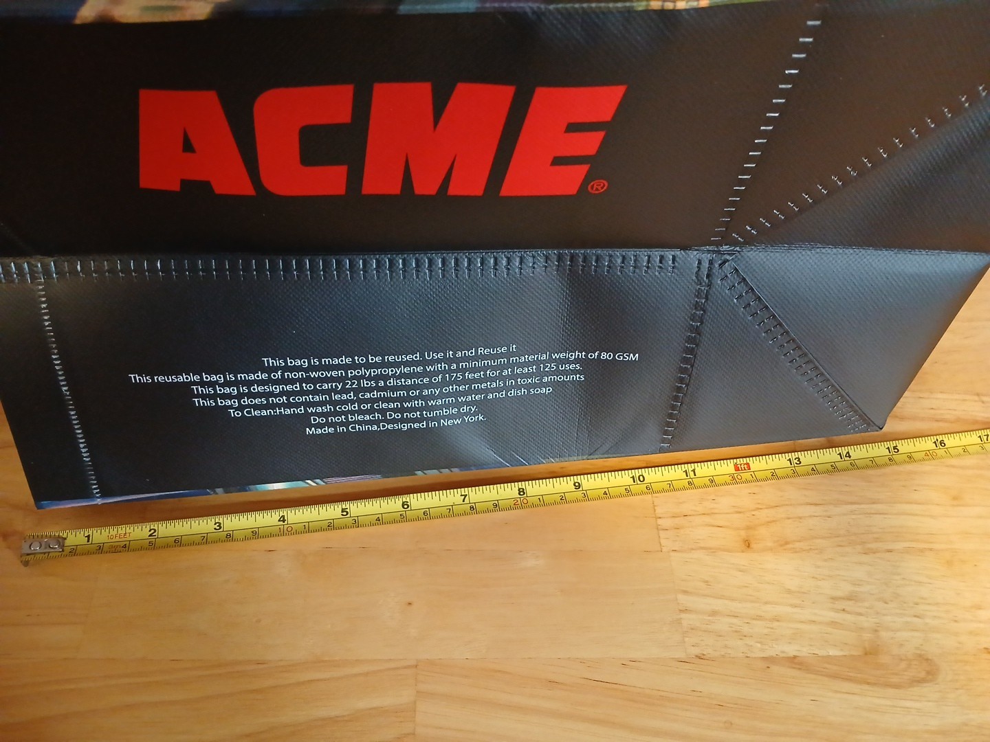 Acme Jersey Shore Reusable Shopping Tote Bag W/ Boardwalk and Ferris Wheel NEW