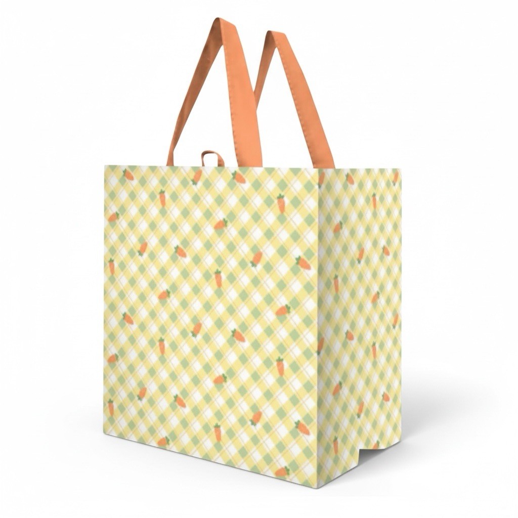 🥕 Easter Bag With Cute Carrots Reusable Tote Gift Bags NEW (2 Pack) Baskets