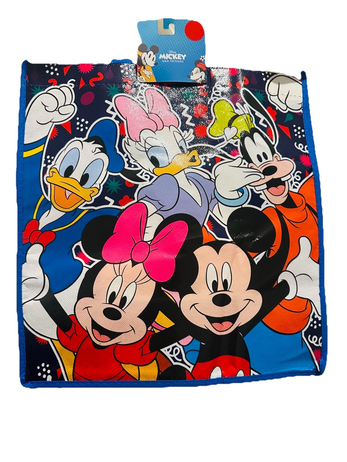 Disney Jr 13x13x6.5 Inch Bag Kids Character Party W/Handles Mickey And Friend