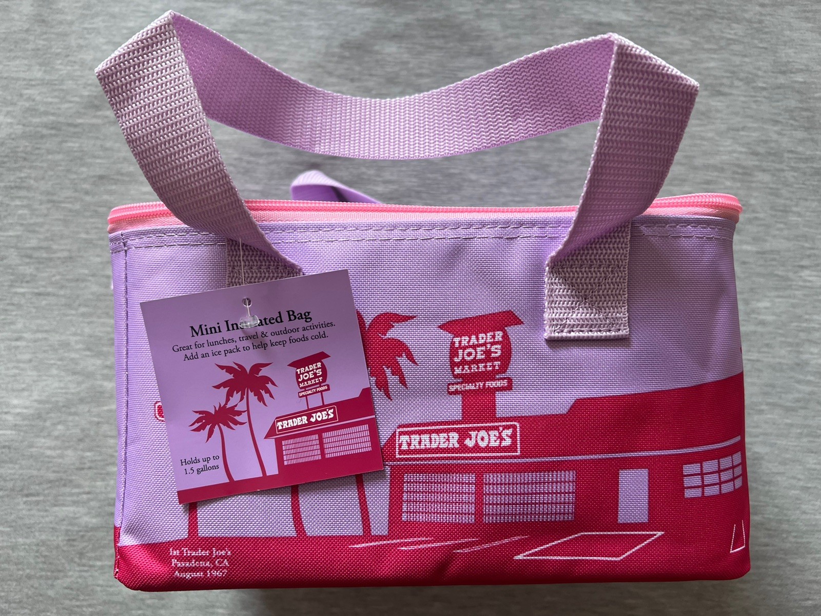 Trader Joe’s Mini Insulated Tote Bag – Pink/Purple