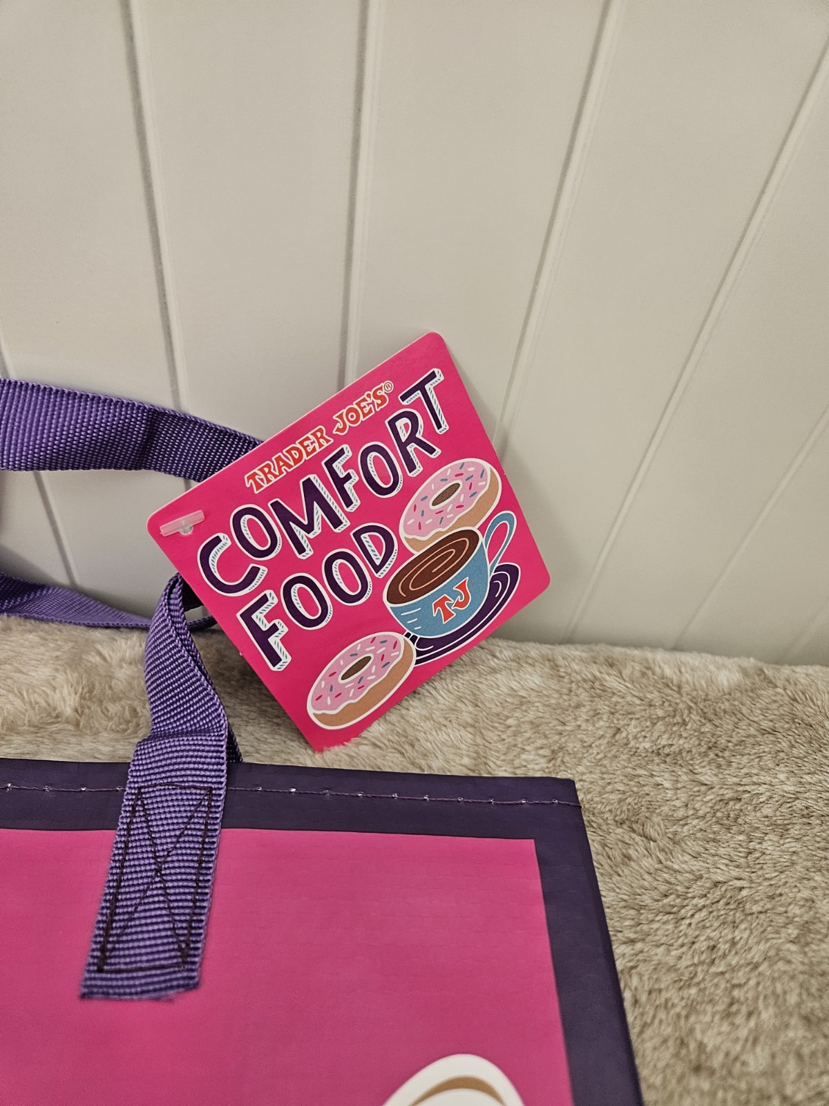 Trader Joe’s Comfort Food 100% Reusable Polypropylene Grocery Bag NWT *Read