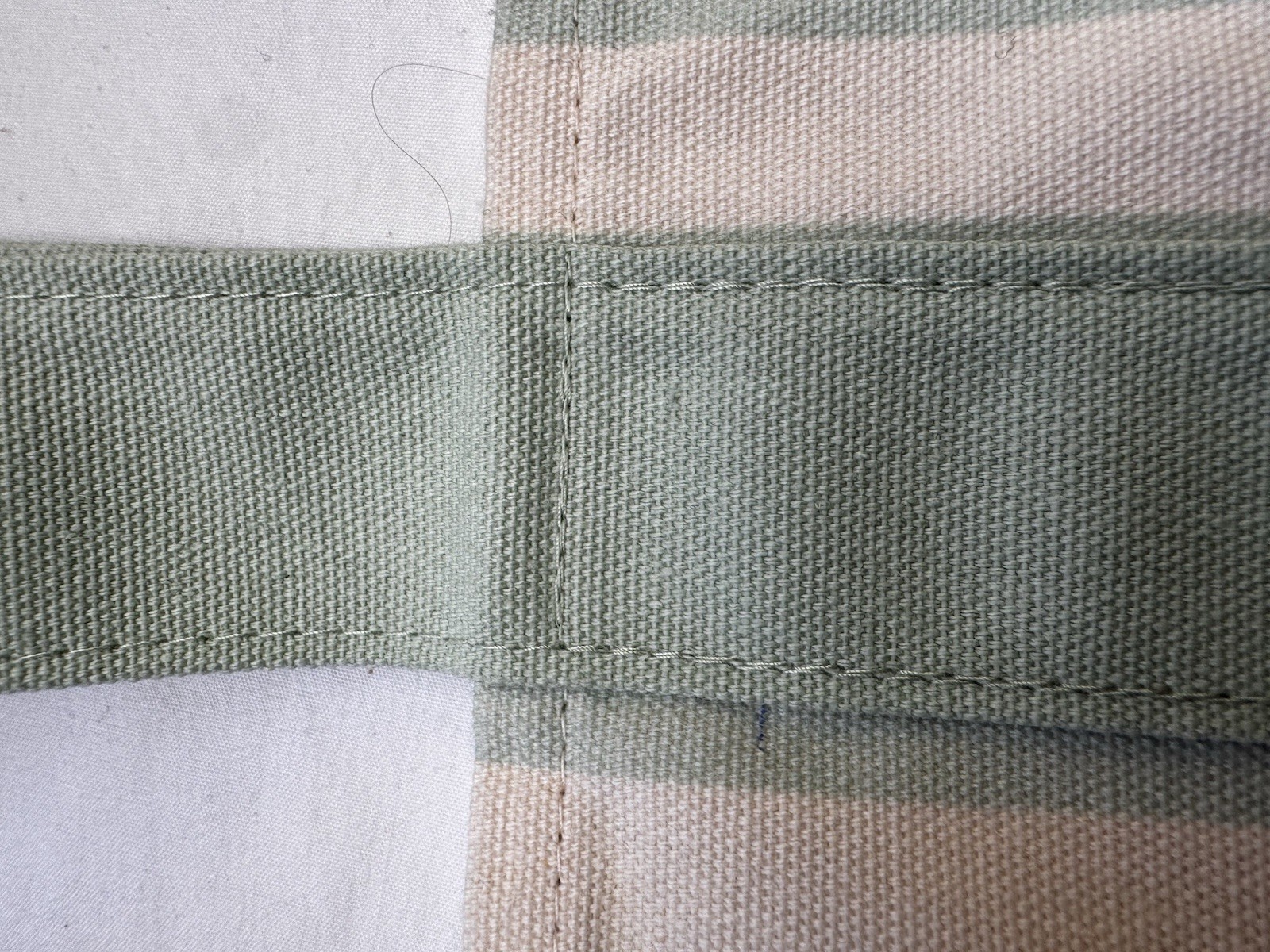 Trader Joe’s Striped Mini Canvas Tote Bag Green/Beige Reusable