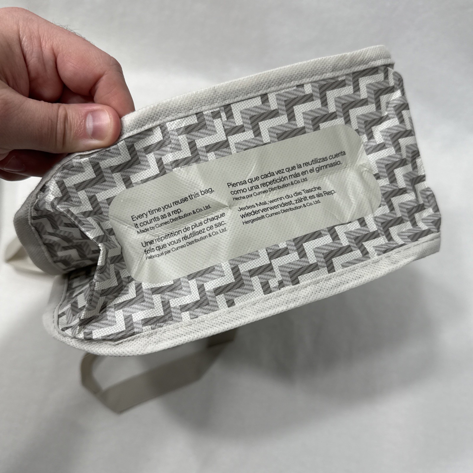 Lot of 2 Lululemon Reusable Tote White-Black | Tan Classic Shopping Bags