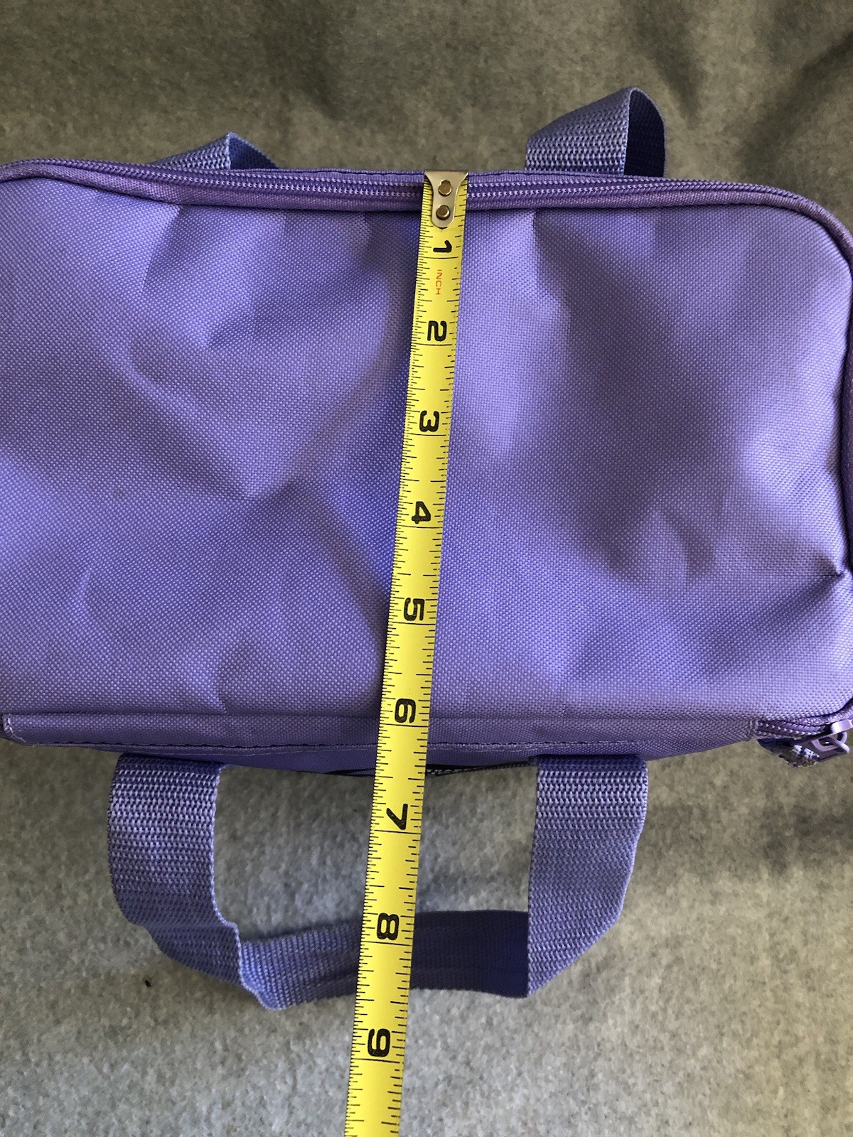 Trader Joe’s Mini Insulated Zipper Lunch Bag Tote Lavender Black
