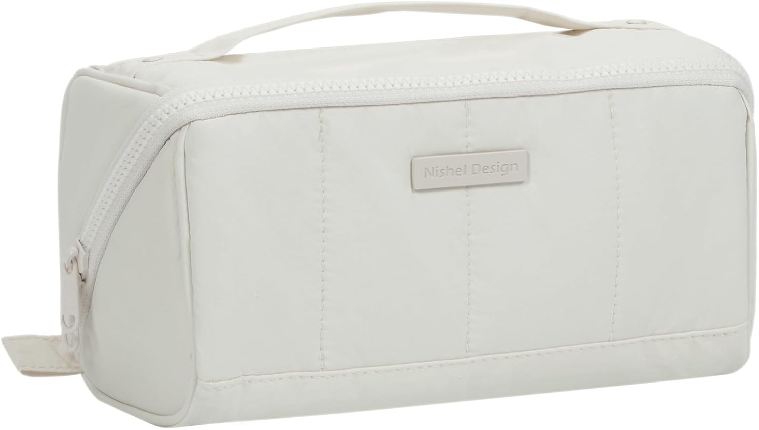 Travel Makeup Bag Women Fluffy & Lightweight Open Flat Cosmetic Organizer W/