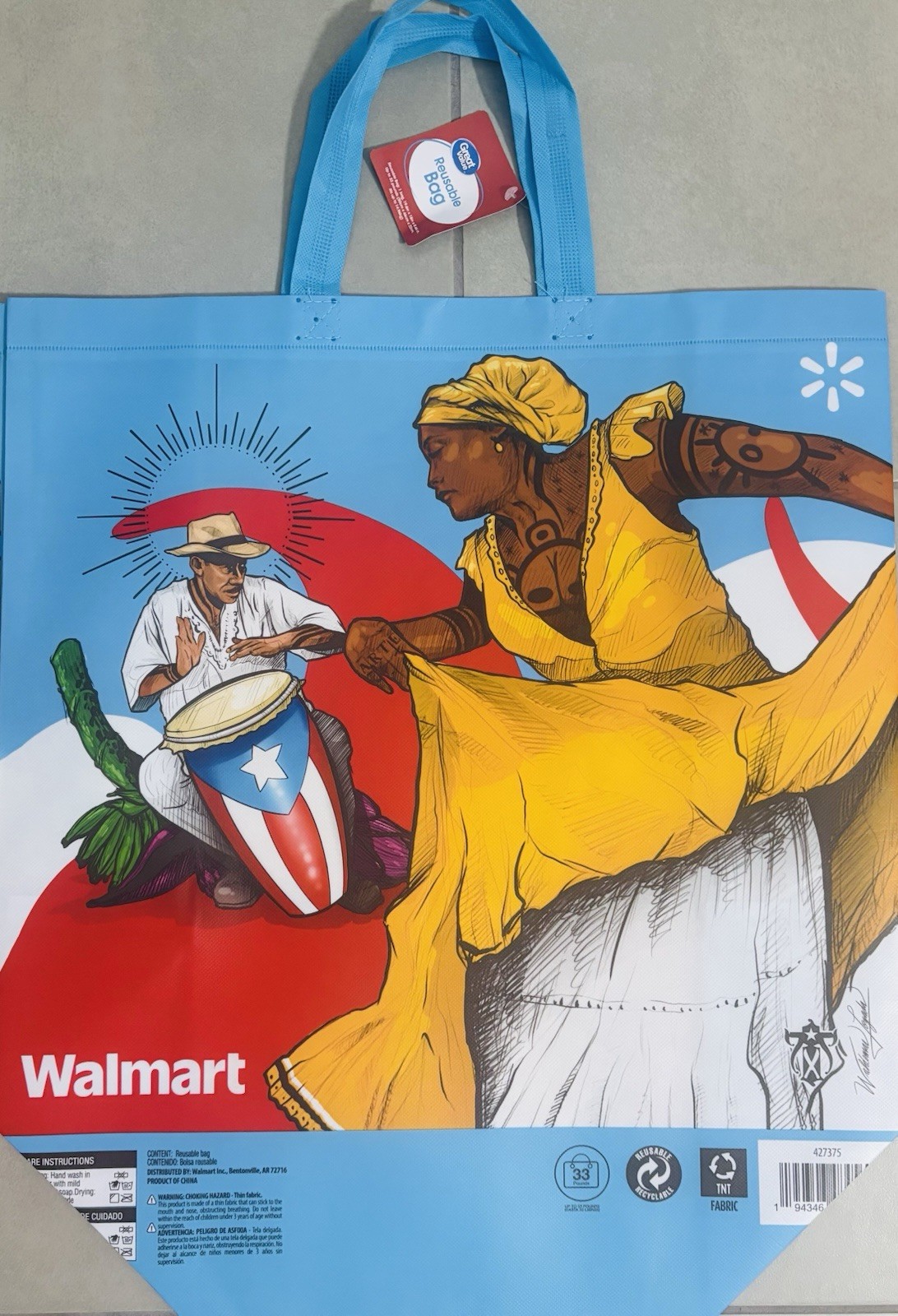 Puerto Rico Christmas Limited Edition XL Walmart Reusable Bag LA BOMBA NEW