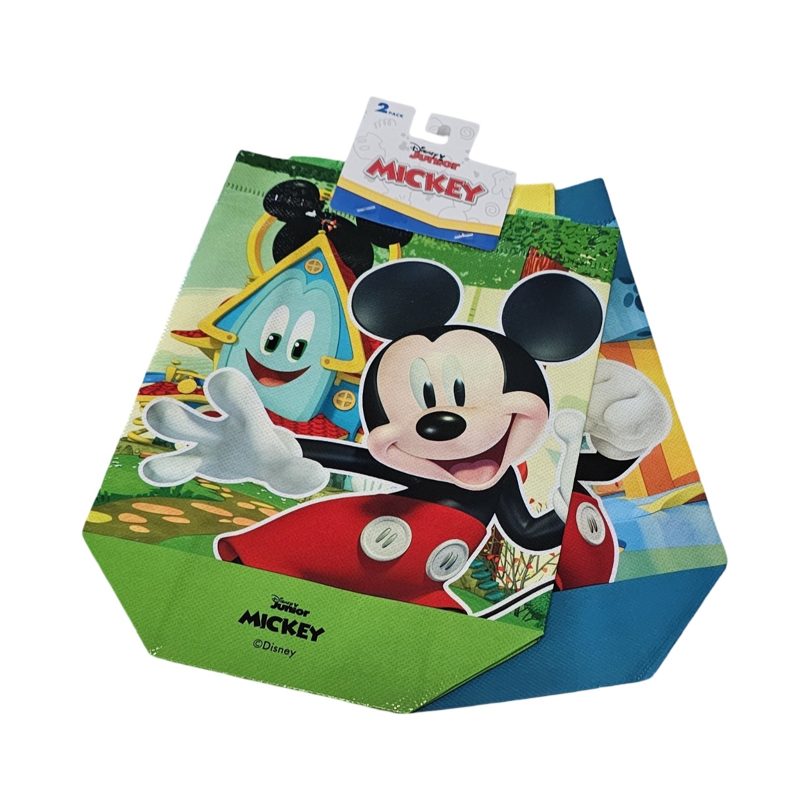 Disney Junior Mickey 2 Pack Reusable Tote Party Treat Gift Bags 7″X8″X3.25