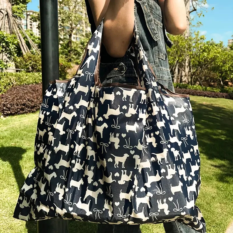 2 X Tote Bag, Portable Lightweight Shoulder Bag For Shopping, Grocery Bags