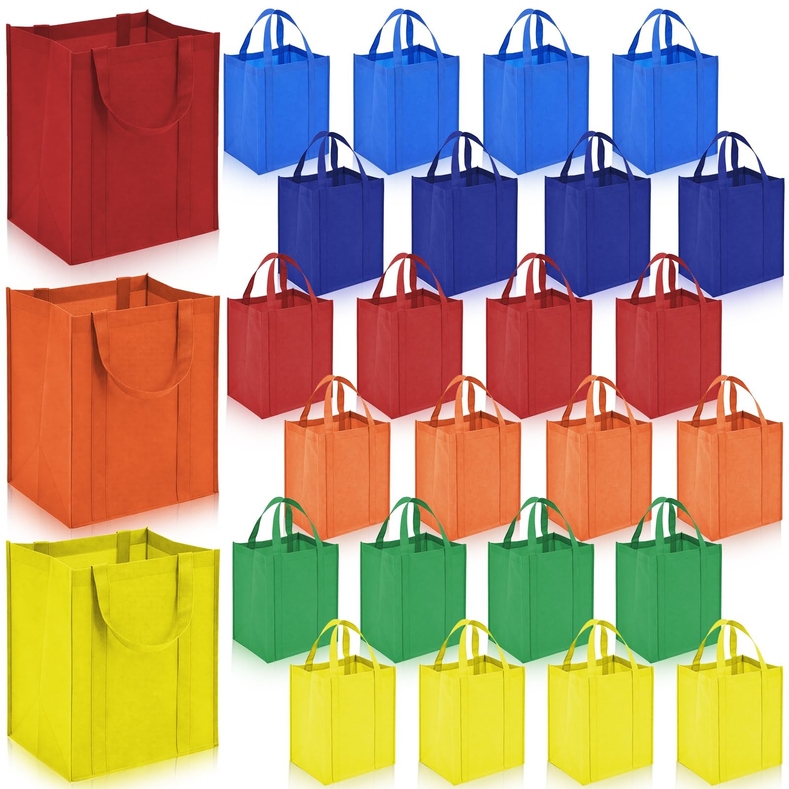 Kegeeei 24 Pack Heavy Duty Reusable Grocery Bags – Large Shopping Totes with …