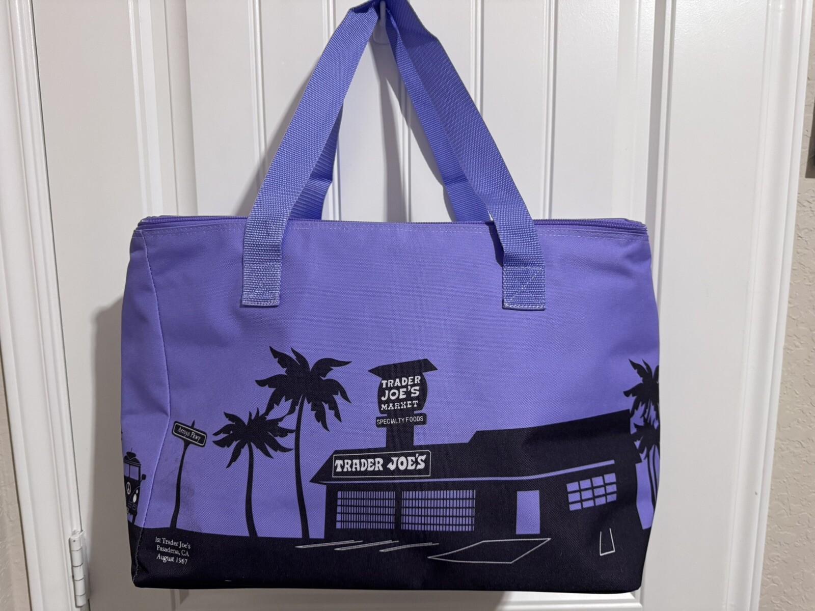 New Trader Joe’s LAVENDER Purple Insulated Large Cooler Reusable Shopping Bag