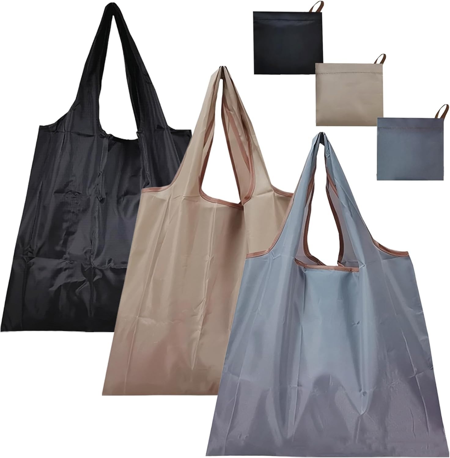 Collapsible Reusable Grocery Bags Heavy-Duty Shopping Tote Box Reinforced Handle