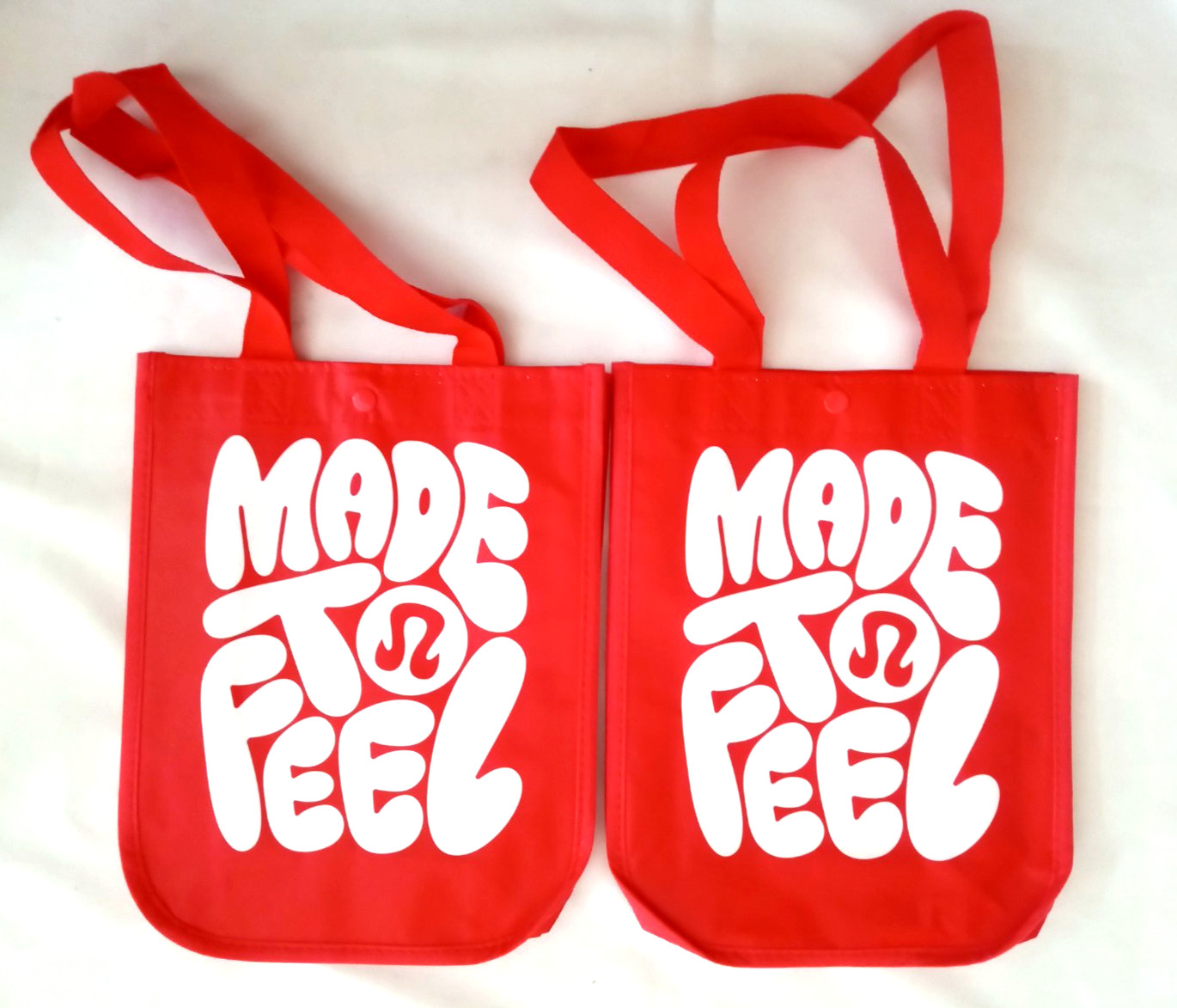 Lot-2-Lululemon Small Reusable Shopper Tote Bag Made To Feel RED 11.5×9” 2026