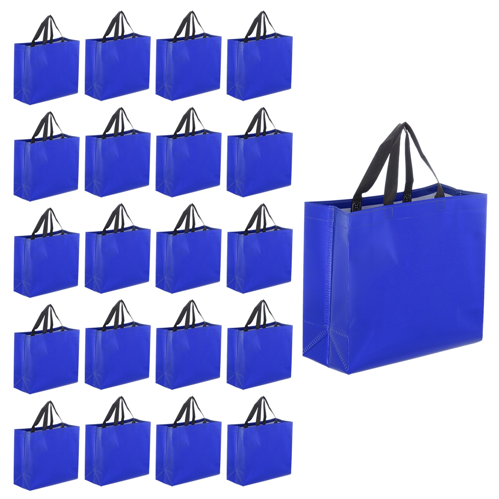 24Pcs Reusable Gift Bags with Handles 10.6 x 13 Inch Dark Blue