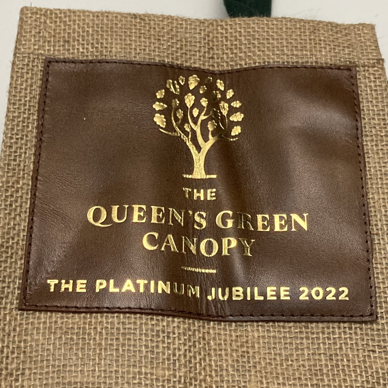 Bag Ethics Queen Elizabeth Platinum Jubilee Green Canopy Jute Bag 1952 2022 Tree