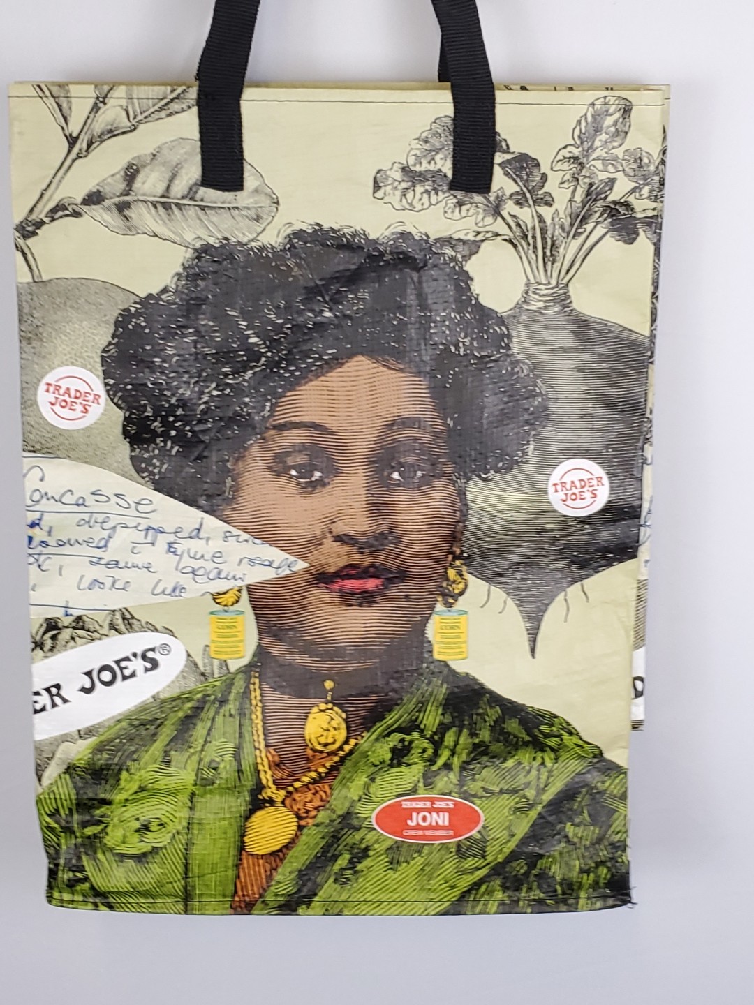 Trader Joe’s Grocery Bag Reusable Joni Jolene Crew Member Art Print Limited E