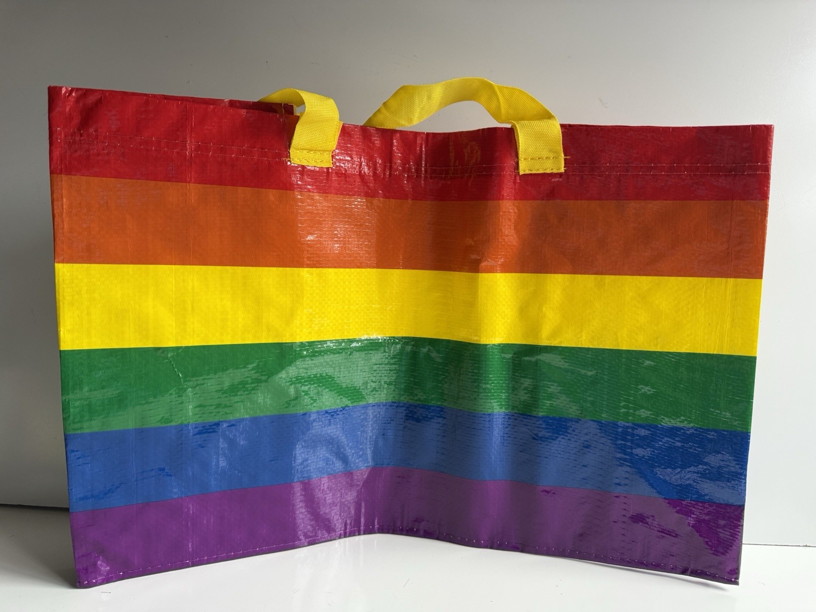 IKEA STORSTOMMA Rainbow Pride Large Shopping Bag Reusable Tote LGBTQ NWT