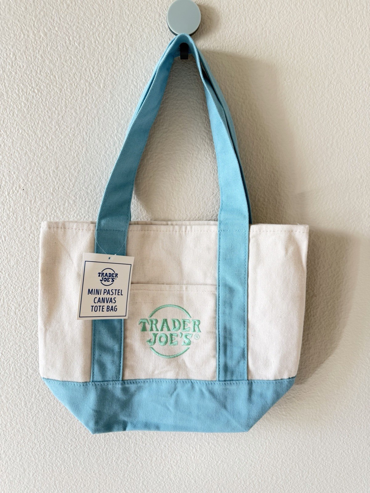 Trader Joe’s 2026 Spring Mini Pastel Canvas Tote Bags – Set Of 4 – READY TO SHIP