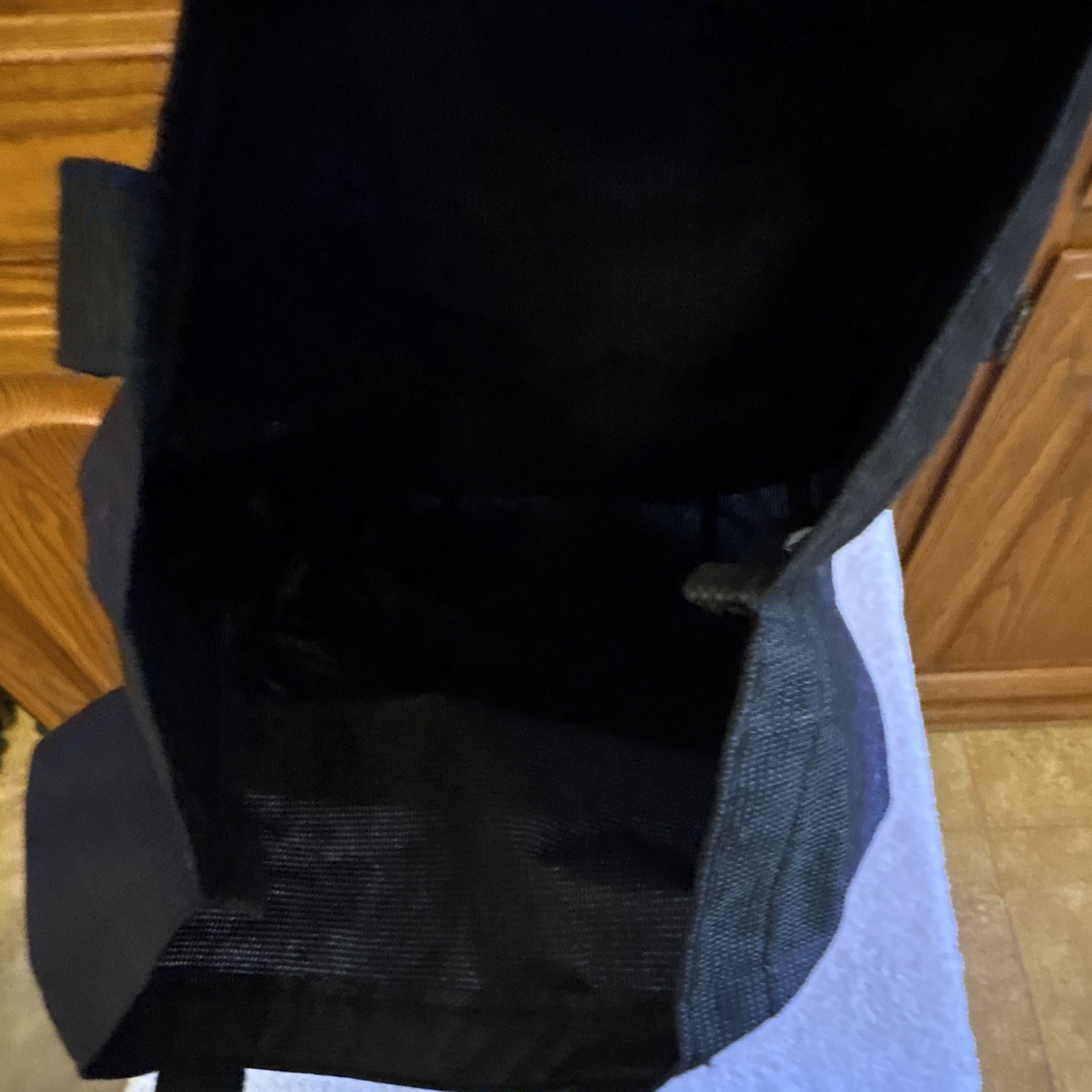 Starbucks Reusable Tote Bag Black 100% Recycled Material Foldable Large 5.6G
