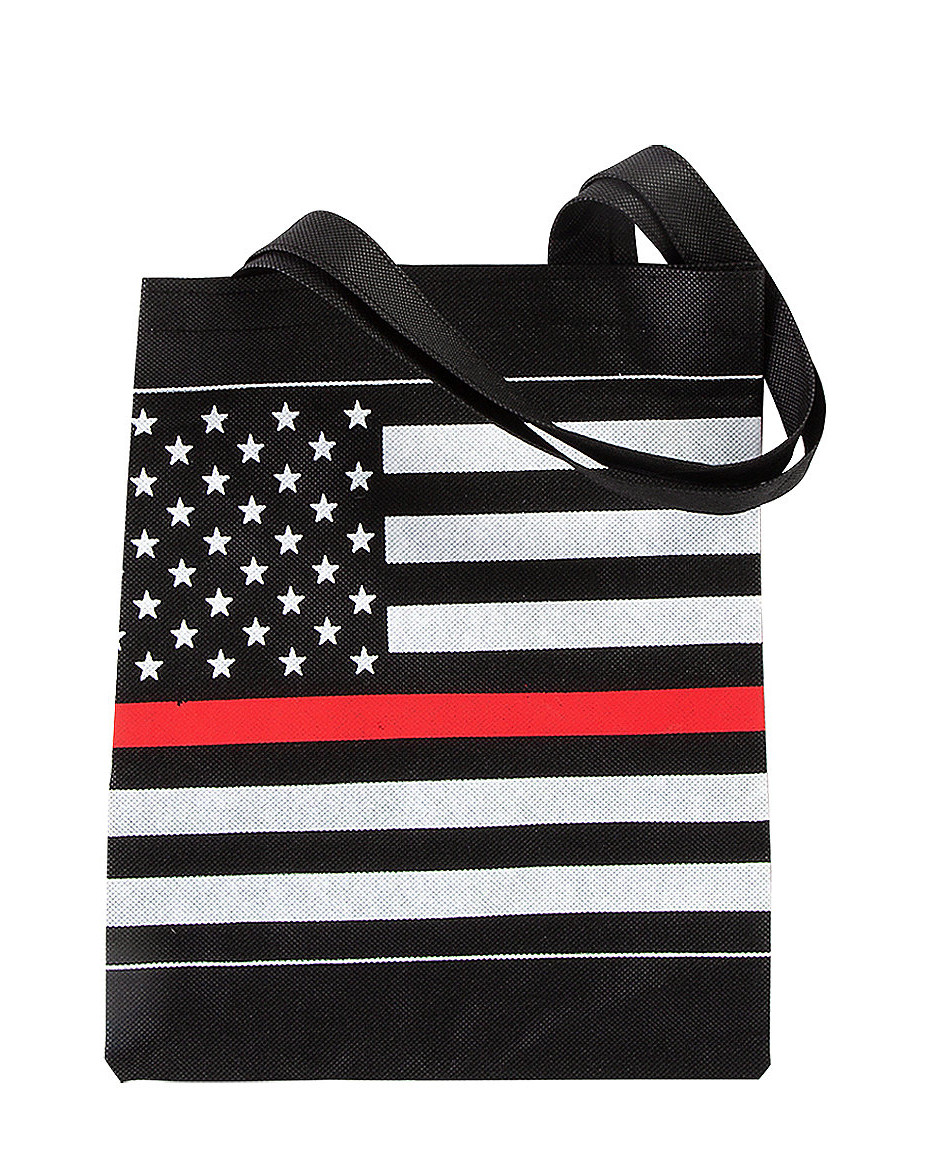 NEW Patriotic Stars & Stripes Shopping Tote Bag 10 x 12 inches double handles