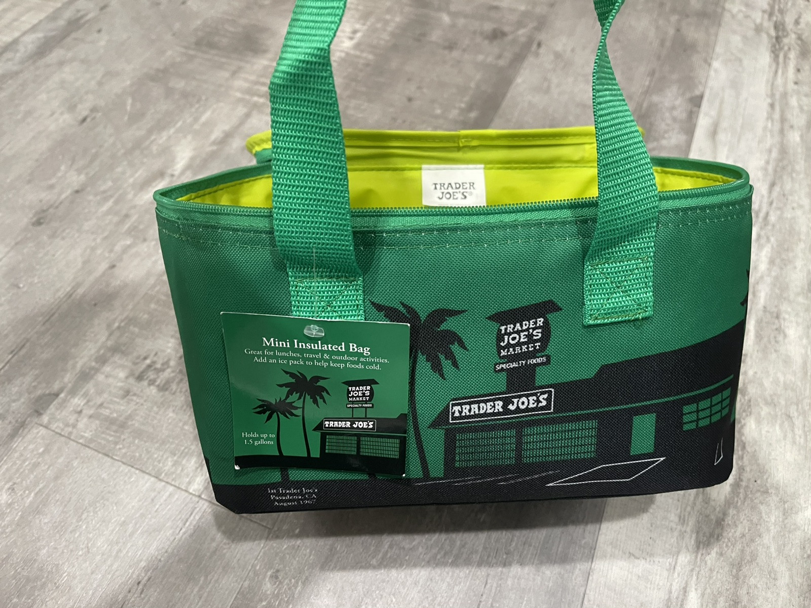 NEW Holiday Trader Joe’s EMERALD GREEN Mini Insulated Cooler Tote Lunch Bag