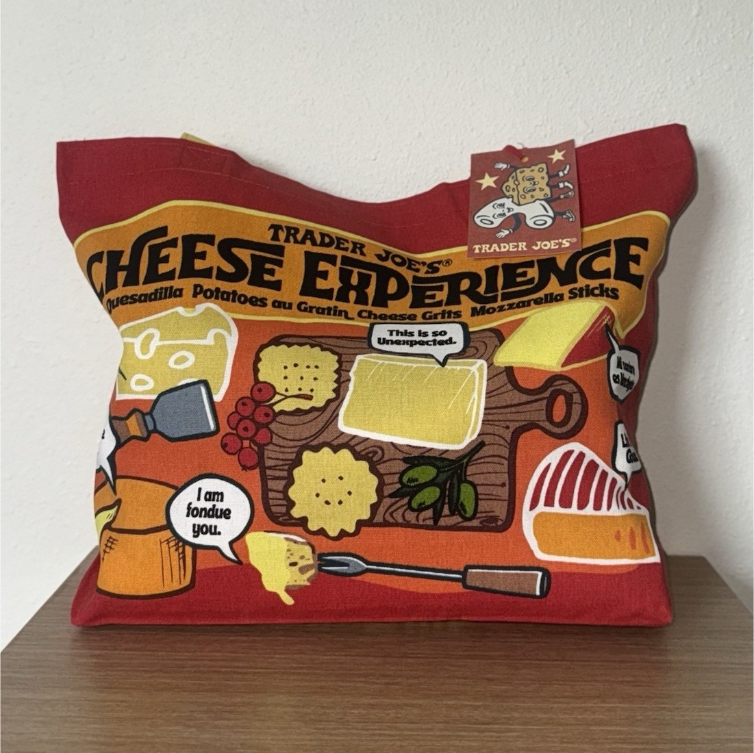 Trader Joe’s Cheese Experience Mini Tote Bag Rare Print NWT
