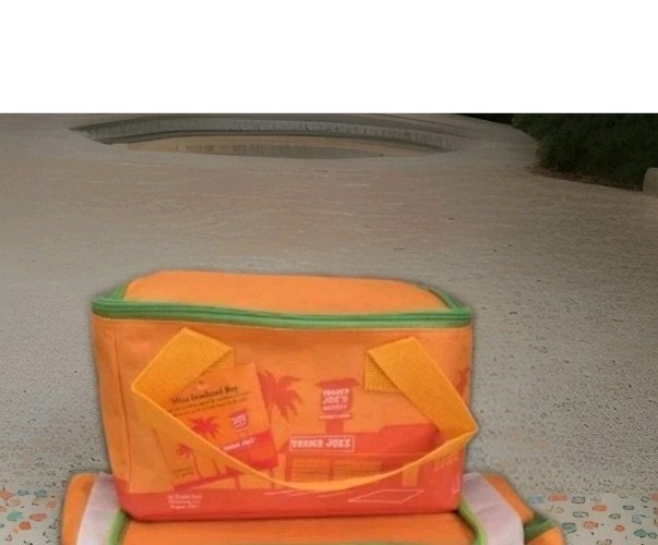 One Trader Joe’s Mini Insulated Bag Cooler 1.5 Gal Orange Color