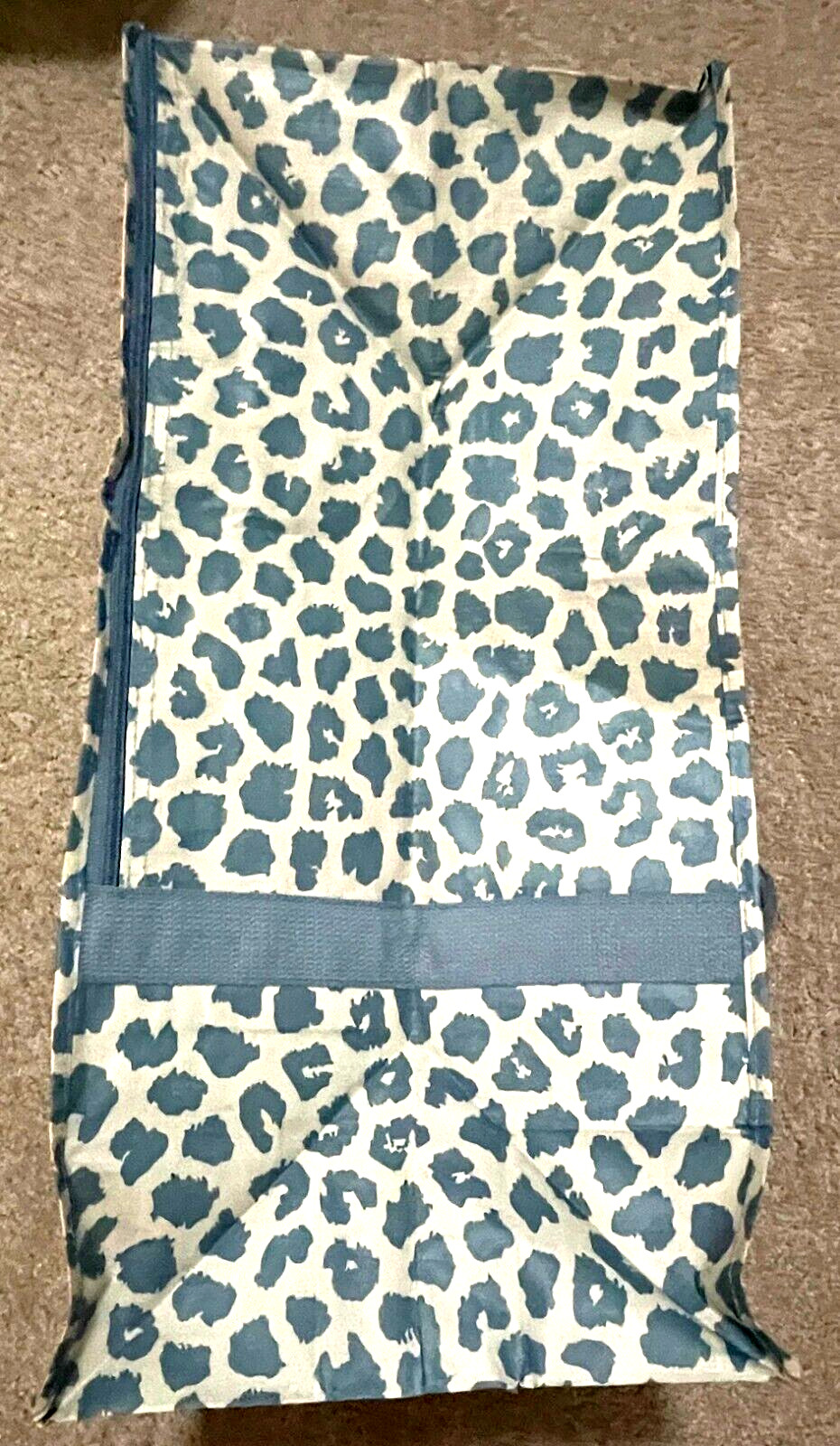 IKea PLUGGHAST Frakta Zipper Storage Backpack Bag Leopard Patterned Blue New
