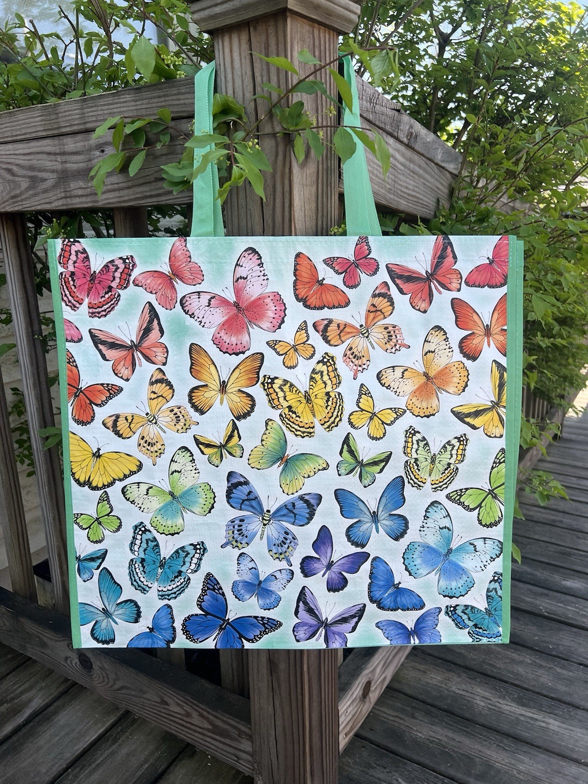 TJX Shopping Bag Reusable Tote FLOWERING 🌸BUTTERFLIES 🦋BOHO Collectible
