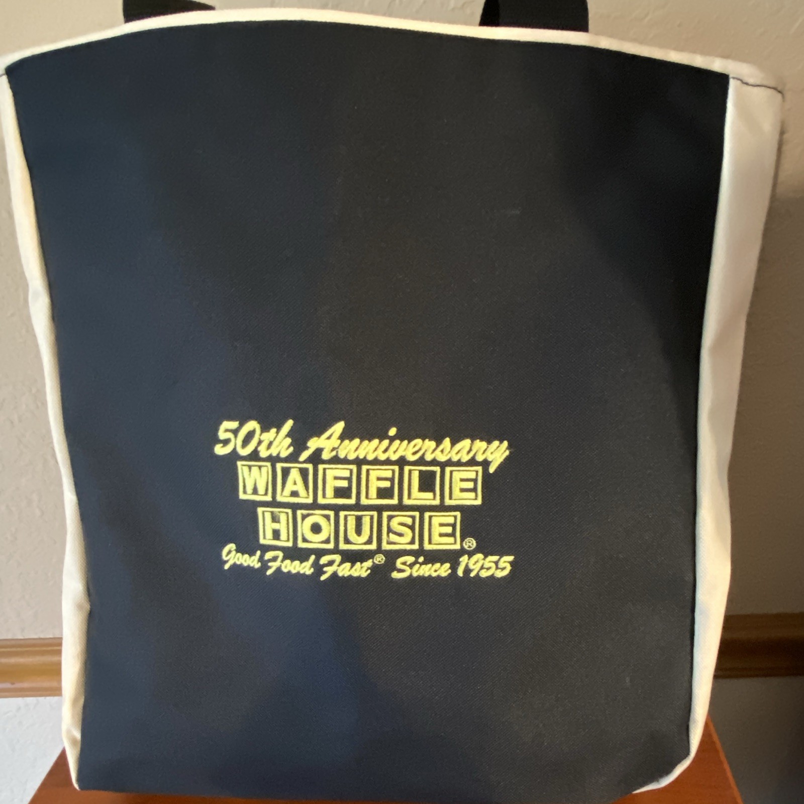 Waffle House 50th Anniversary Reusable Canvas Logo Tote Bag 14×16 in