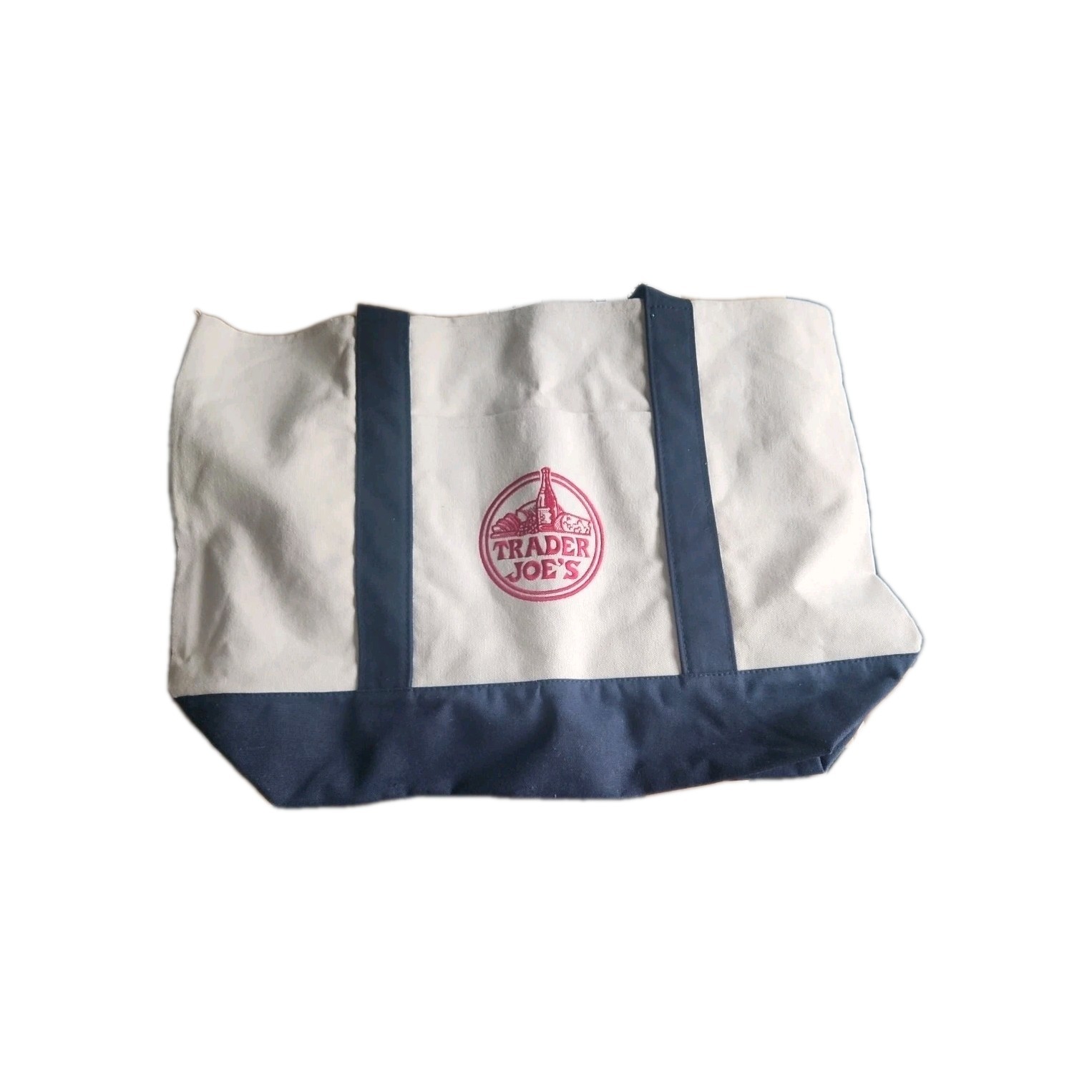 Trader Joe’s Canvas Tote Shopping Bag – LARGE CLASSIC NAVY BLUE – NEW with TAGS