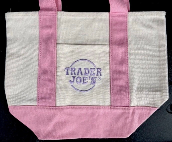 Trader Joe’s Canvas MINI PASTEL TOTES Set of 4 Pink Green Blue Lavander