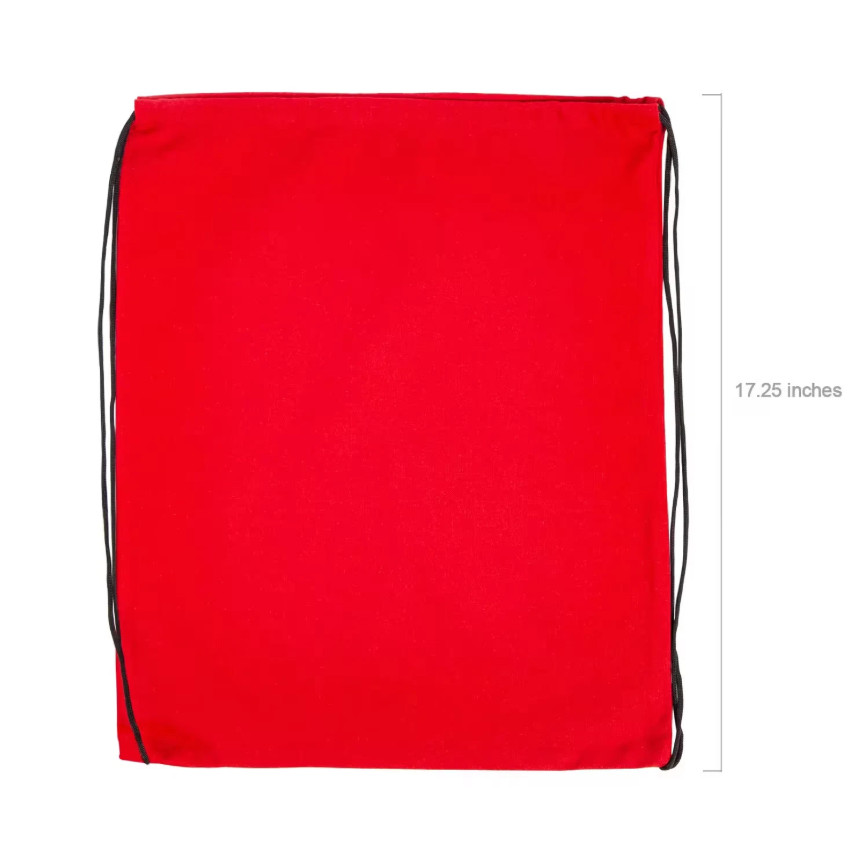 14 3/4″ x 17 1/4″ Large Bright Canvas Drawstring Bags – 12 Pc. FREESHIP USA