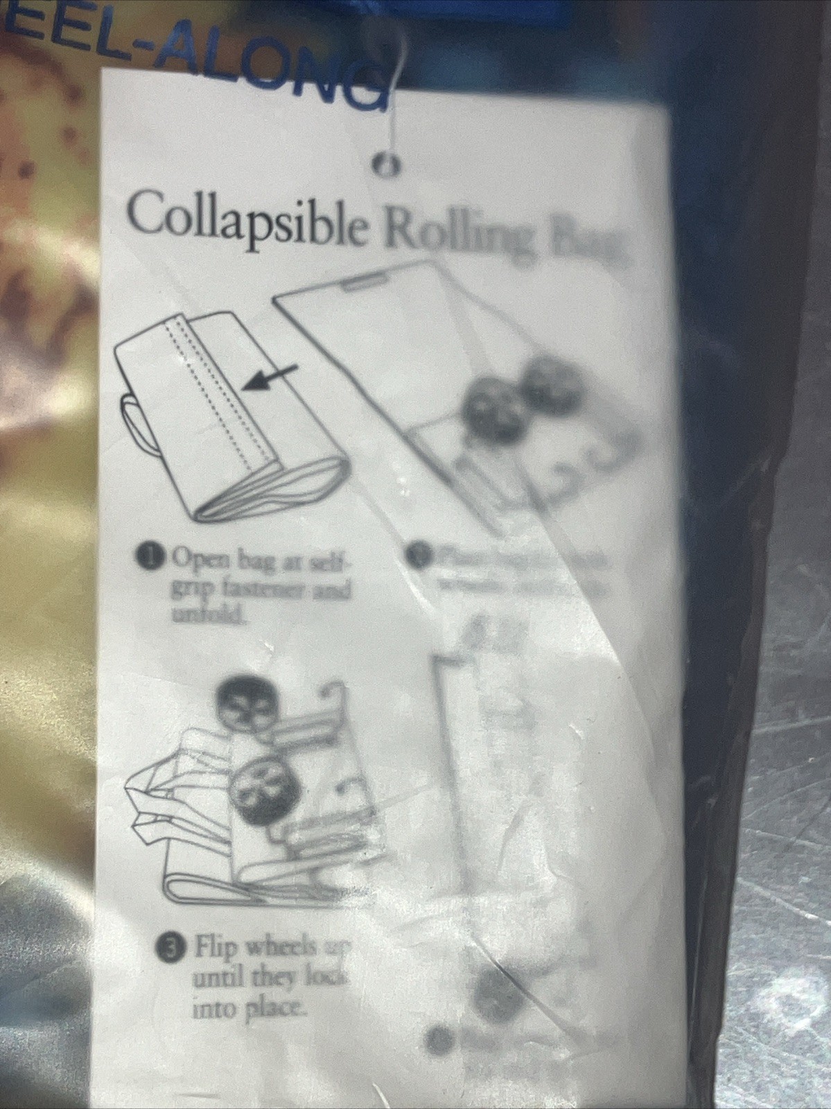 Vtg Avon 🌻 Sunflower Collapsible Wheel Along Bag Cart 2002 Nip Pvc Folding Shop