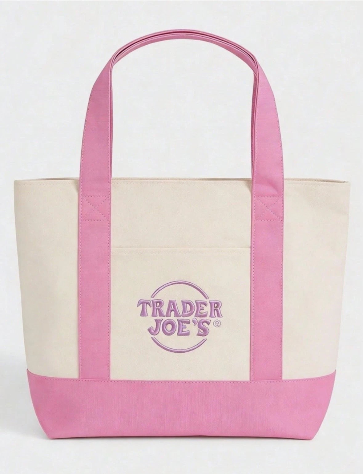 Trader Joe’s Mini Pastel Canvas Tote Bag NWT Blue Green Pink Purple | US Stock