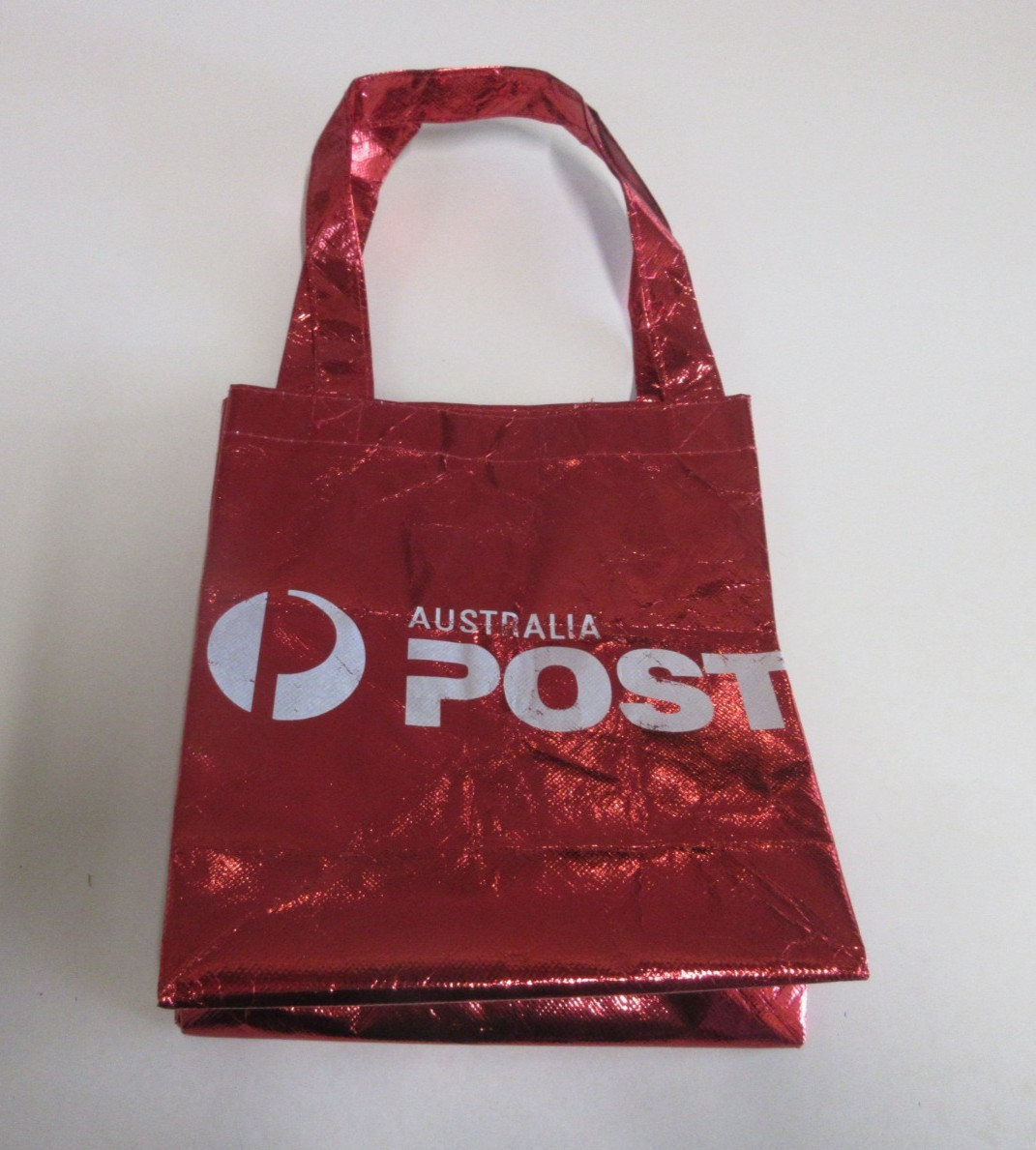 Australia Post – Small Carry Bag – Shiny – Red and White – Branding and Logo