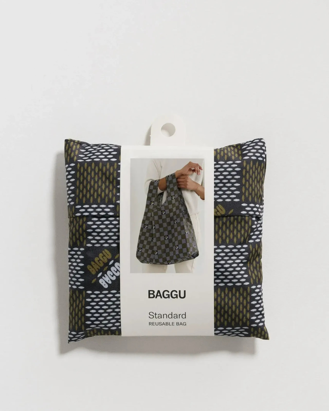NWT Baggu Standard Reusable Shopping Bag Tote WOVEN CHECK US seller SoldOut Rare