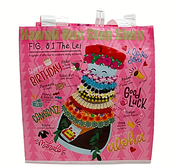 HAWAII FOODLAND LEI and SHOYU REUSABLE SHOPPING BAG TOTE Hawaiian Beach Tote