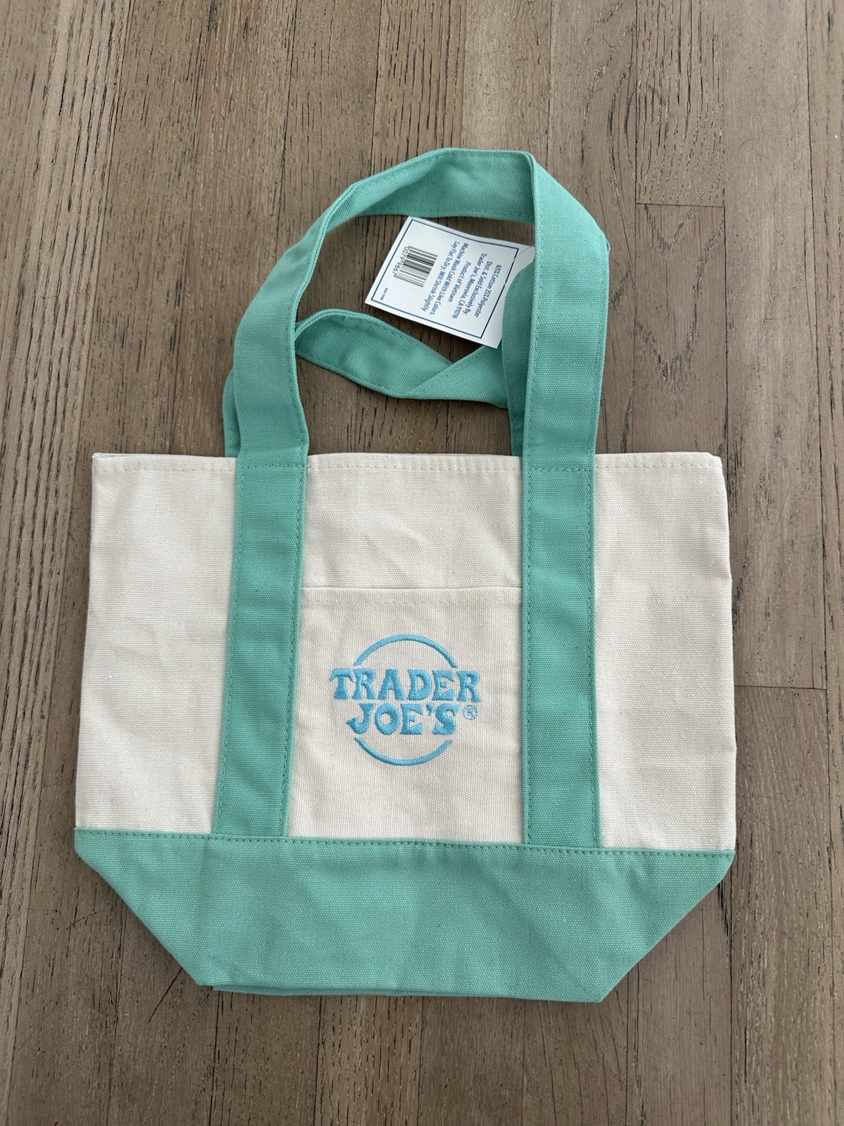 Trader Joe’s 4 Mini Pastel Canvas Tote Bags Set Lavender Pink Blue Green NWT