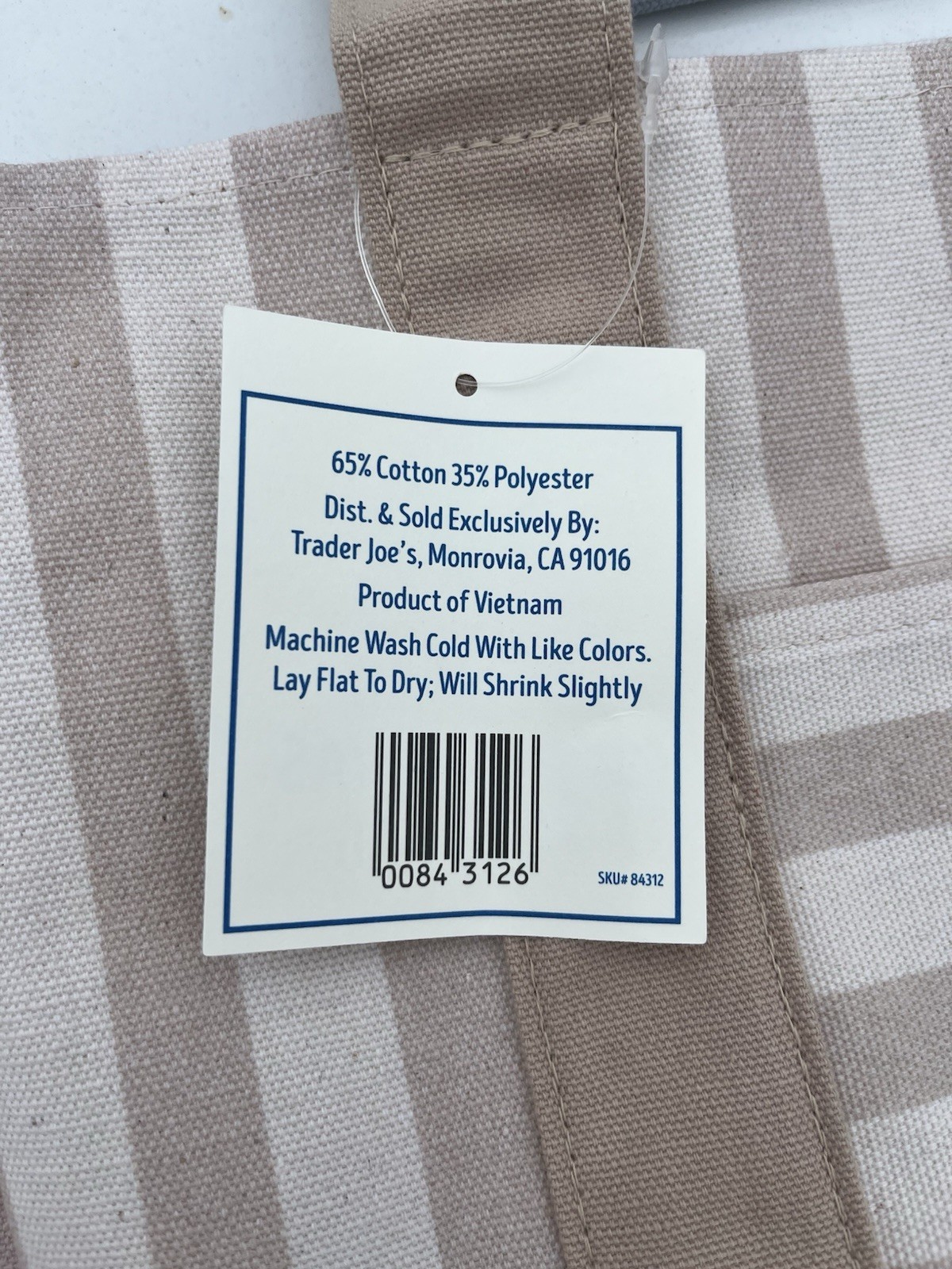 IN HAND Lot Of Four (4) Trader Joe’s Mini Pastel Stripe Canvas Tote Bag 2026