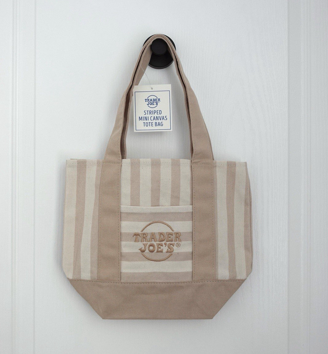 NEW Summer 2026 Trader Joe’s Mini Striped Tote Bag (Light Tan Beige)