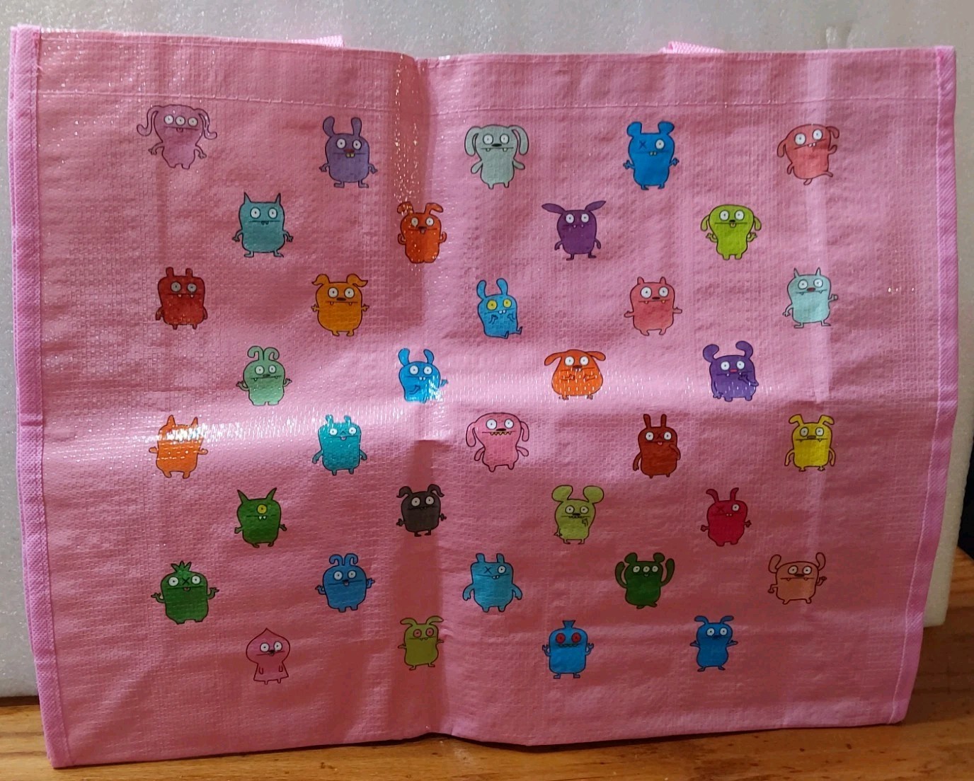 Ugly Doll Trunko Reusable Shopping Tote Bag Pink 18×14 All Over Monsters 2011