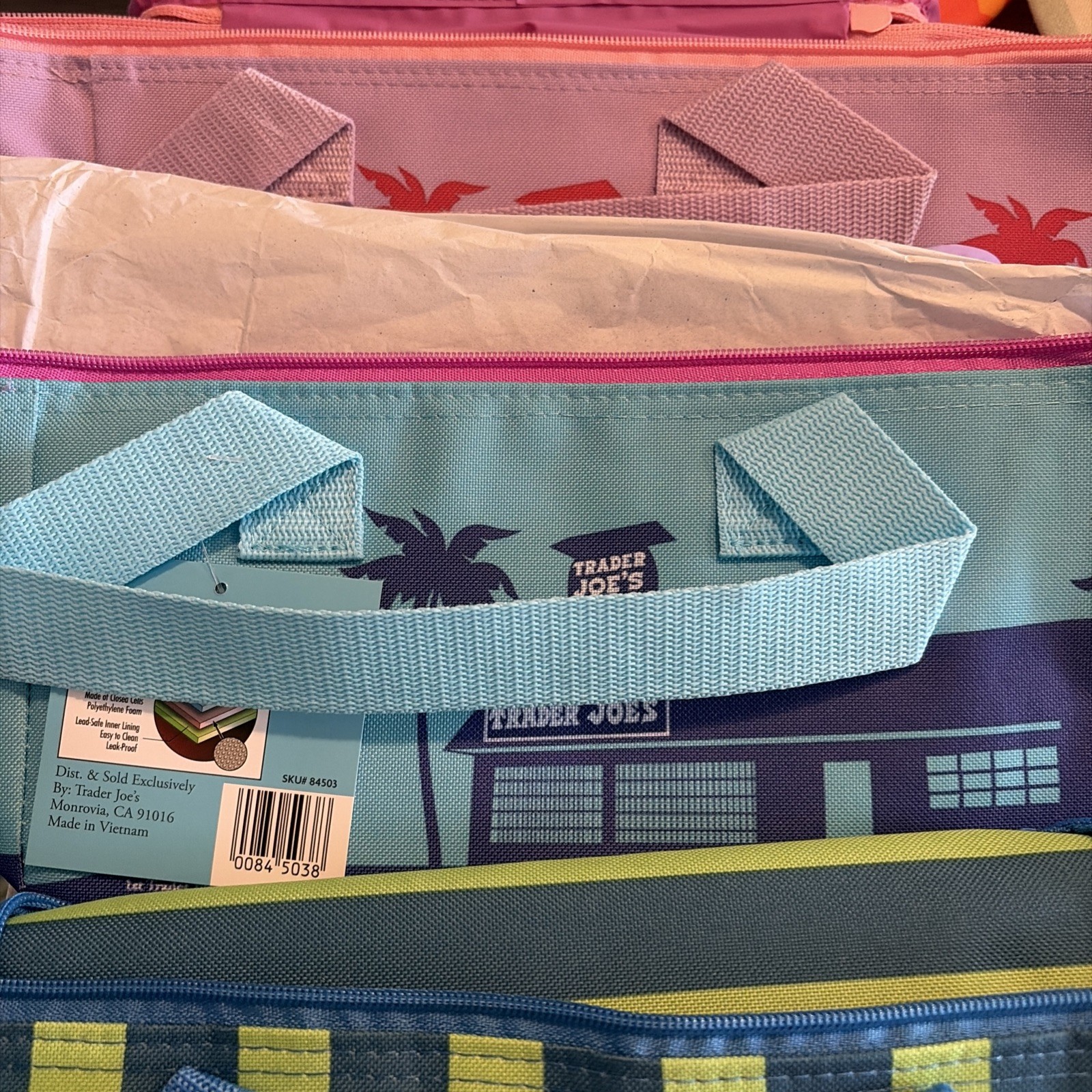 Trader Joe’s Bags Lot of 10 Bags Insulated Minis and Tote Bags