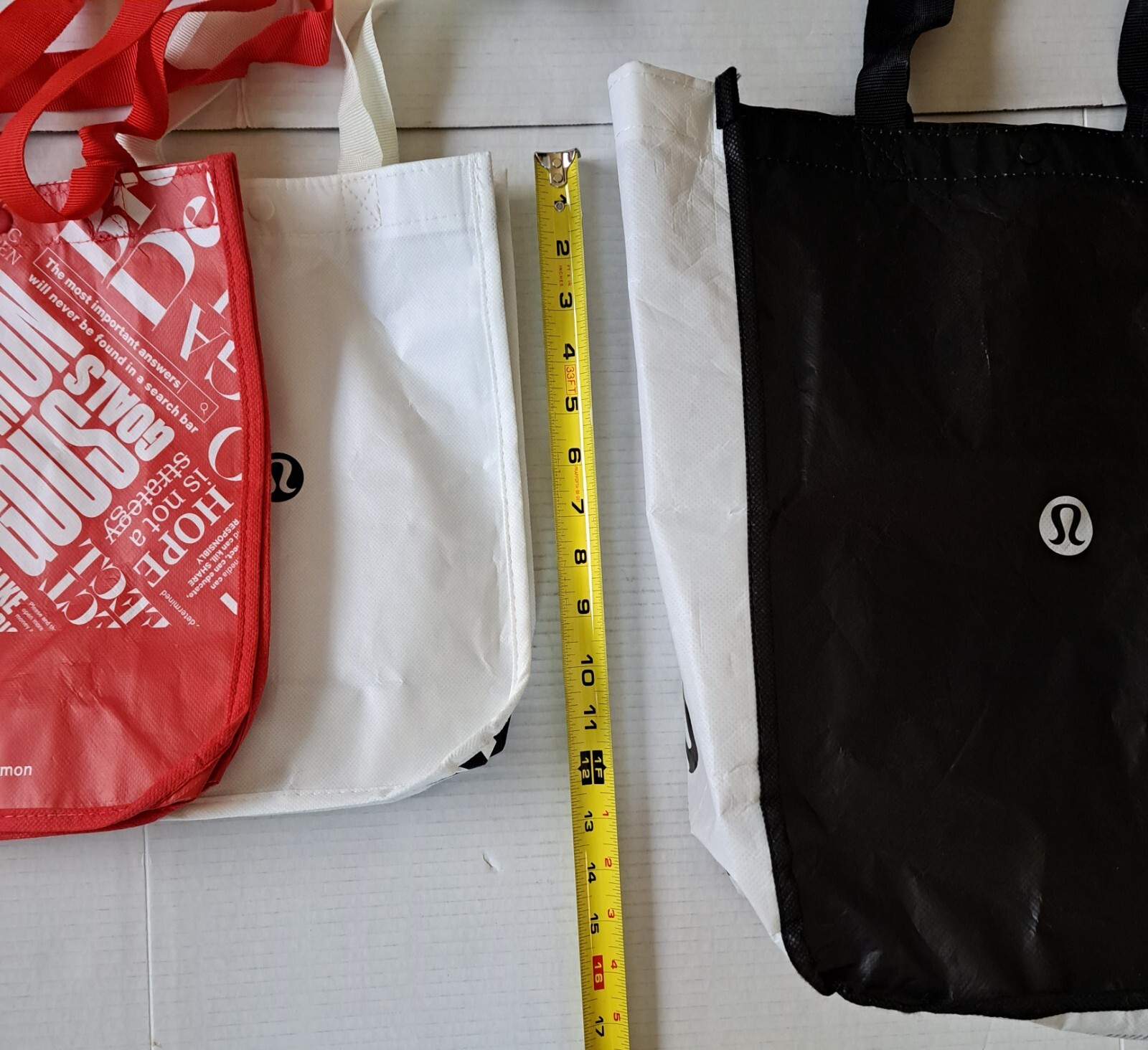 Lululemon Reusable Shopping Gift Bag Yoga Manifesto 1 Large & 10 Small Tote Lot