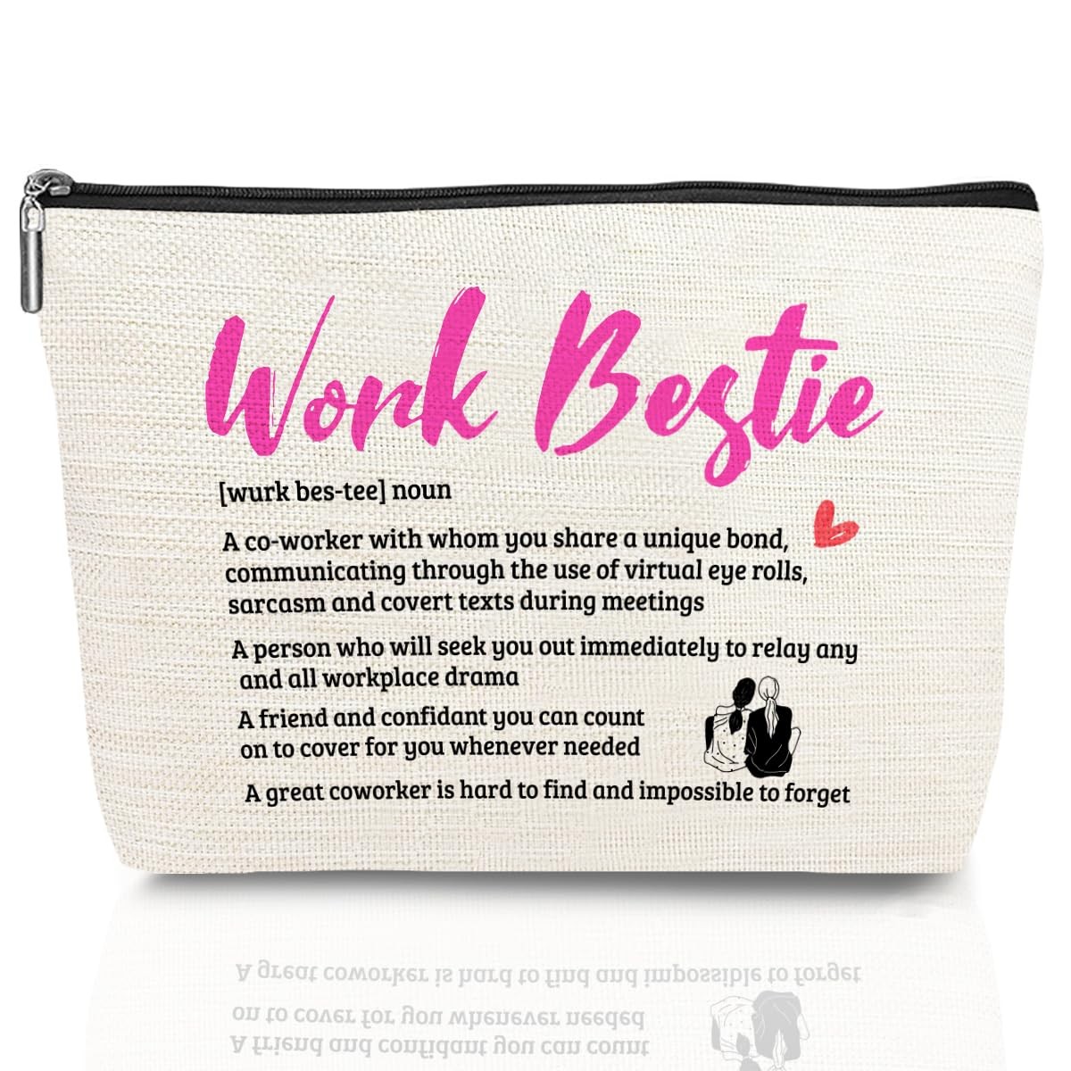 Work Bestie Noun Makeup Bag Coworker Gifts Besties Multicolor606