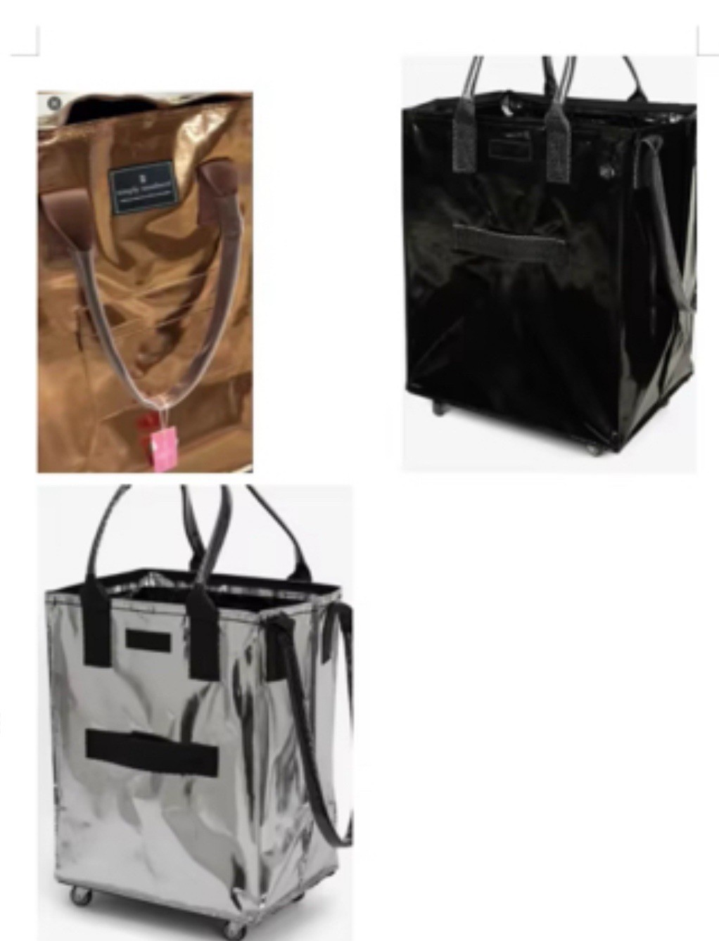(Large,Silver) Reusable Grocery Bag on Wheels, Foldable Rolling Tote Carries …