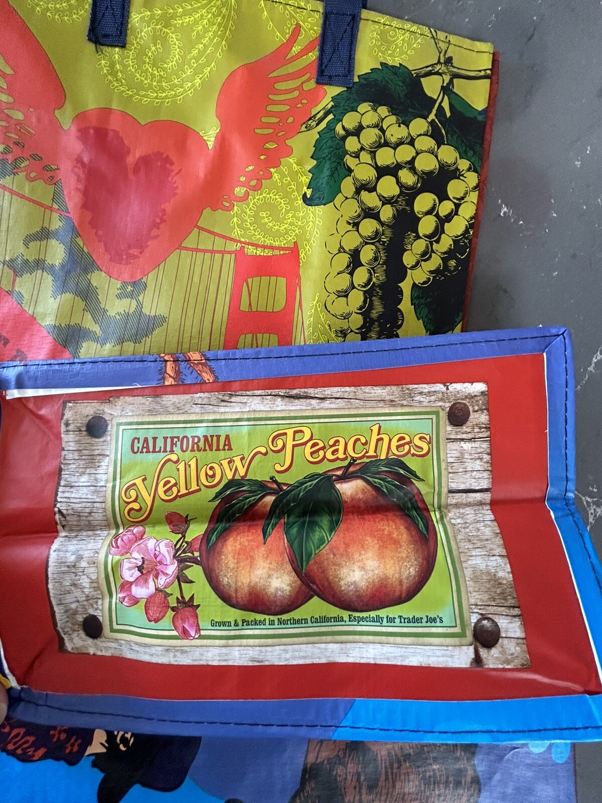 Set of 2 NWT Trader Joe’s SAN FRANCISCO/NOR CAL Reusable Shopping Bag FREE SHIP