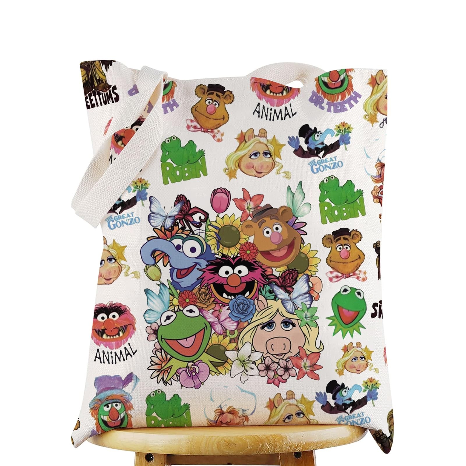 Miss Pig Tote Bag Frog Fans Gift Foz Bear & Pepe Reusable Shoulder Bag Gonzo …
