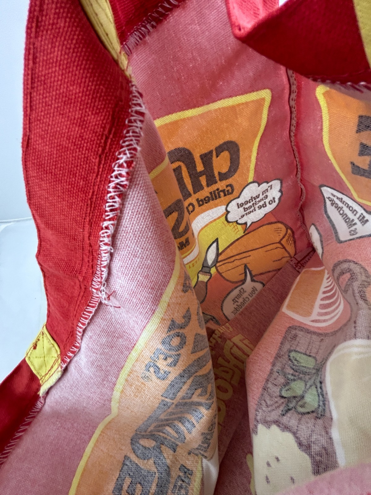 Trader Joes Cheese Adventures Shopping Bag Tote Large Canvas